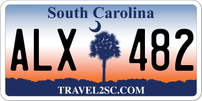 SC license plate ALX482