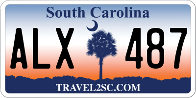 SC license plate ALX487