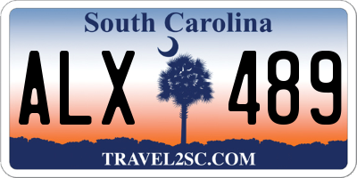 SC license plate ALX489