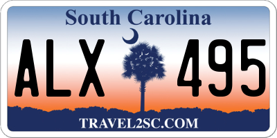 SC license plate ALX495