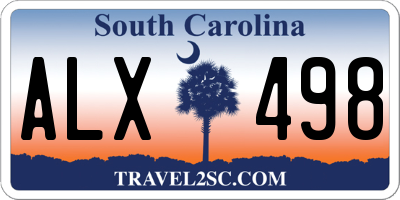 SC license plate ALX498
