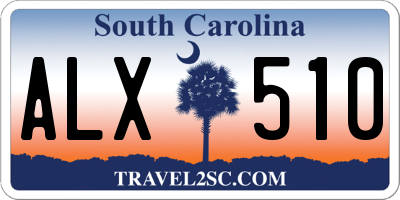 SC license plate ALX510