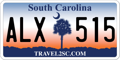 SC license plate ALX515