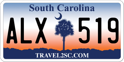 SC license plate ALX519