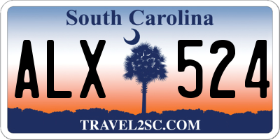 SC license plate ALX524