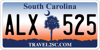SC license plate ALX525