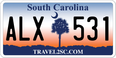 SC license plate ALX531