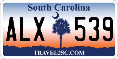 SC license plate ALX539