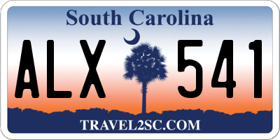 SC license plate ALX541