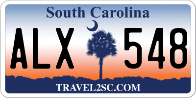 SC license plate ALX548