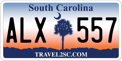 SC license plate ALX557