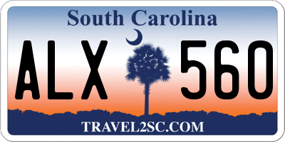 SC license plate ALX560