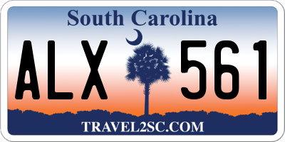 SC license plate ALX561