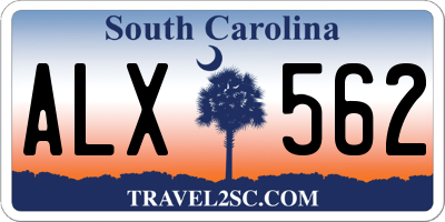 SC license plate ALX562