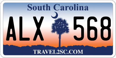 SC license plate ALX568