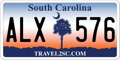 SC license plate ALX576