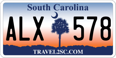 SC license plate ALX578