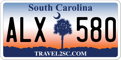 SC license plate ALX580