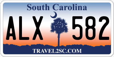 SC license plate ALX582