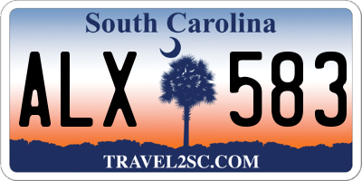 SC license plate ALX583