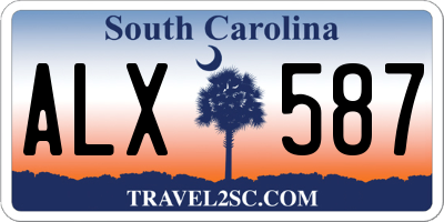 SC license plate ALX587