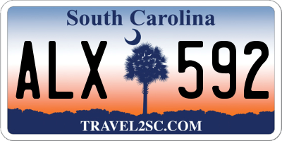 SC license plate ALX592