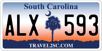 SC license plate ALX593