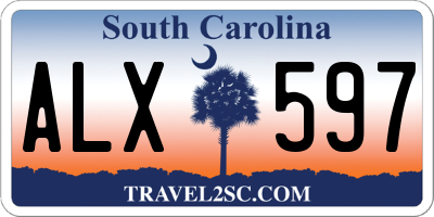 SC license plate ALX597