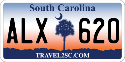 SC license plate ALX620