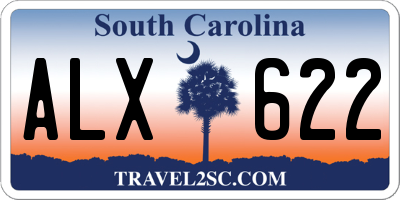 SC license plate ALX622