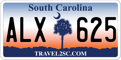 SC license plate ALX625