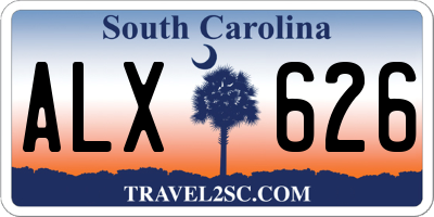 SC license plate ALX626