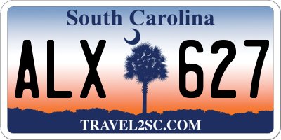 SC license plate ALX627