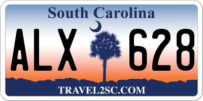 SC license plate ALX628