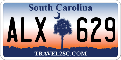 SC license plate ALX629