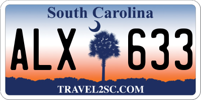 SC license plate ALX633