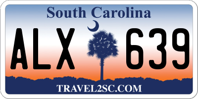 SC license plate ALX639