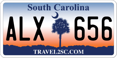 SC license plate ALX656