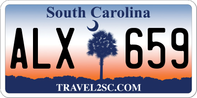 SC license plate ALX659
