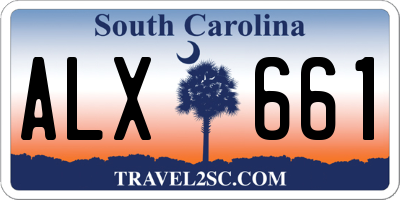 SC license plate ALX661