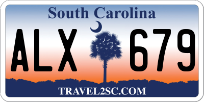 SC license plate ALX679