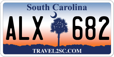 SC license plate ALX682