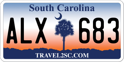 SC license plate ALX683