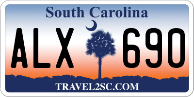 SC license plate ALX690