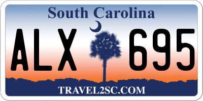 SC license plate ALX695