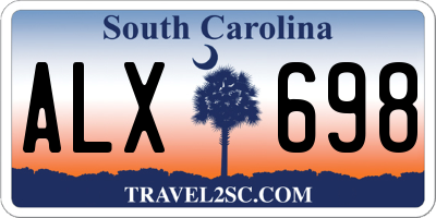 SC license plate ALX698