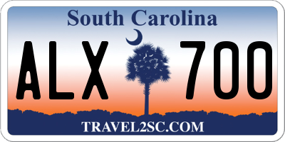 SC license plate ALX700