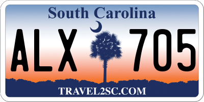 SC license plate ALX705