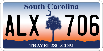 SC license plate ALX706