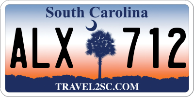SC license plate ALX712